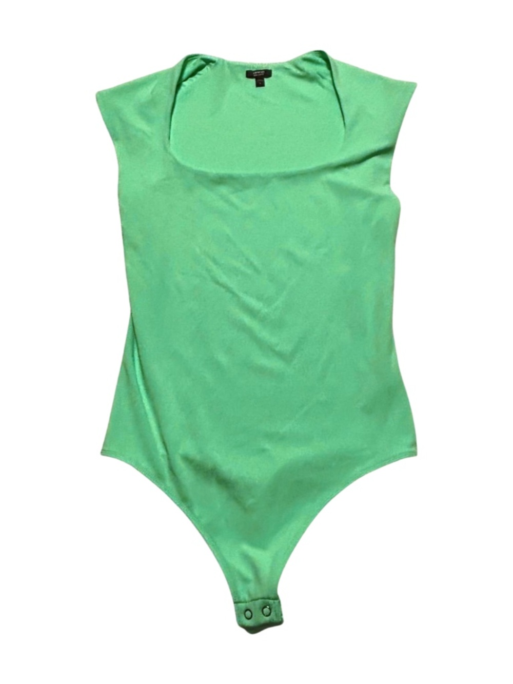 Express Green Sleeveless Scoop Neck Bodysuit